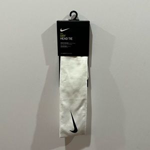 Nike Dry Women’s Head Tie, White & Black